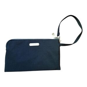 Baggallini Wristlet Black Nylon RFID Wallet Detachable Strap Zipper Closure